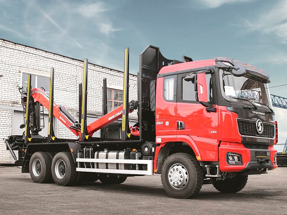 Сортиментовоз SHACMAN x3000 с КМУ Велмаш ВМ10-97С